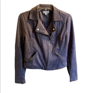 Charlotte Russe Faux Suede Moto Jacket Size Medium
